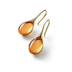 Yellow Stone Gold Earrings - NWT